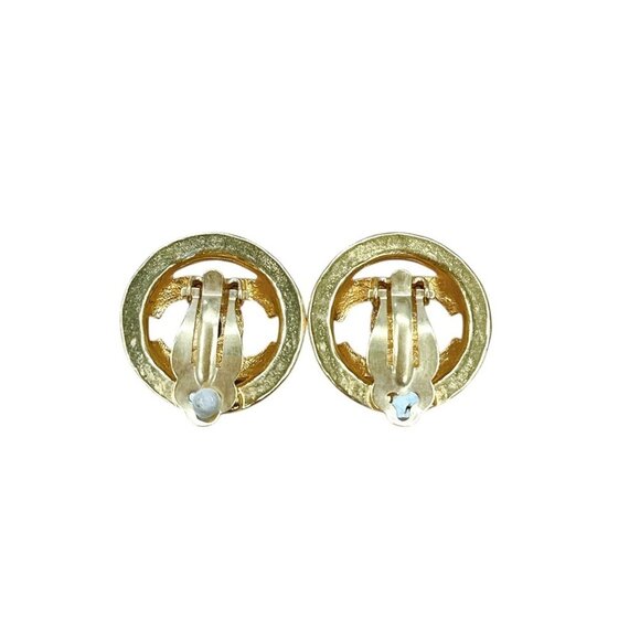 CHANEL Vintage Gold Logo Earrings - Picture 3 of 6